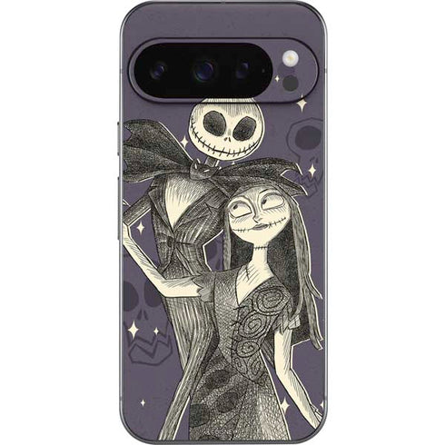 Disney The Nightmare Before Christmas Jack and Sally Art Google Pixel 9 Pro Skin